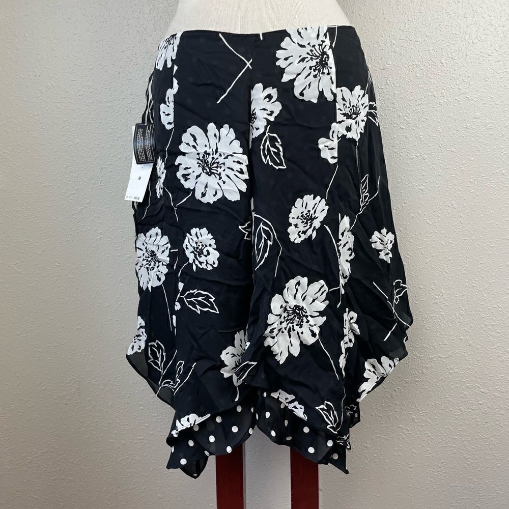 NWT Jones New York Silk Floral Skirt Size 8